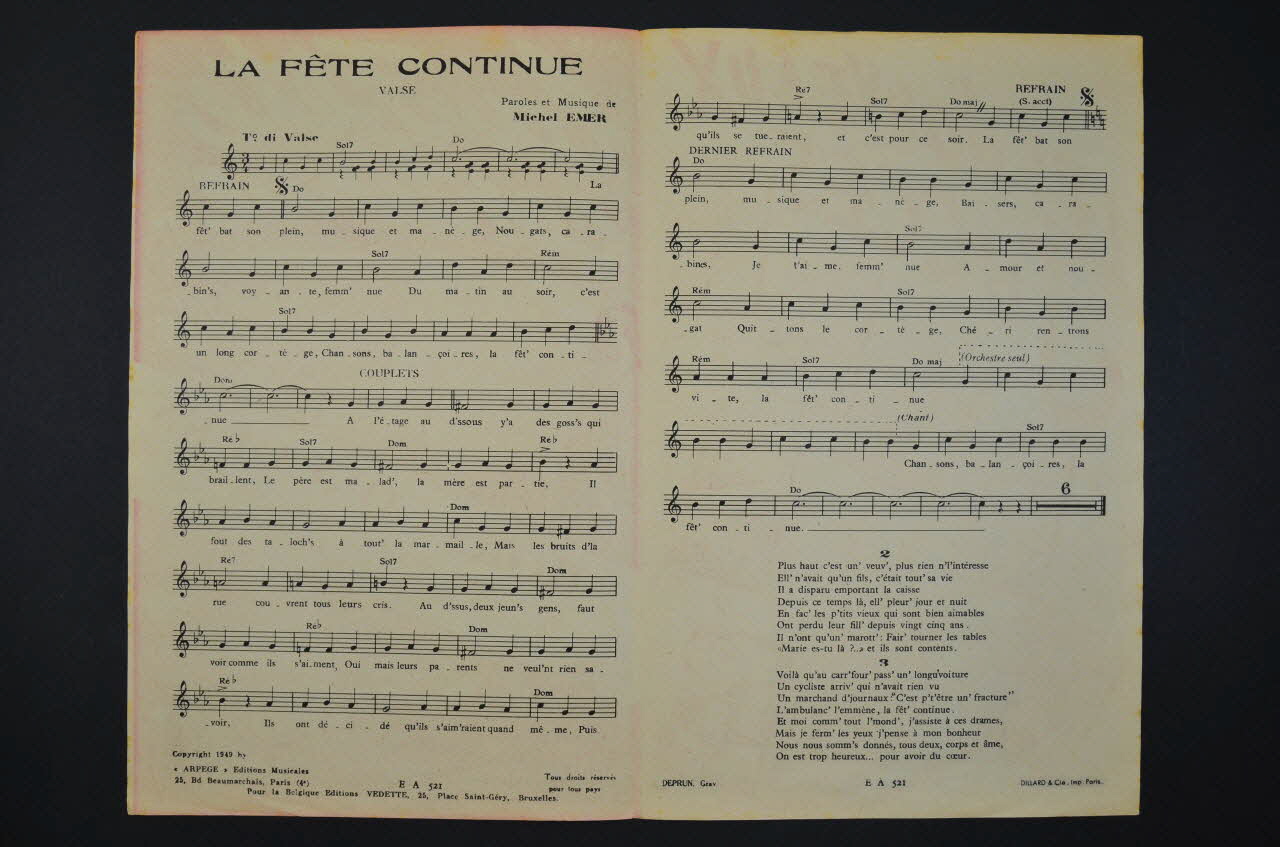 chanson petit format 1969.88.80 Photo Mucem