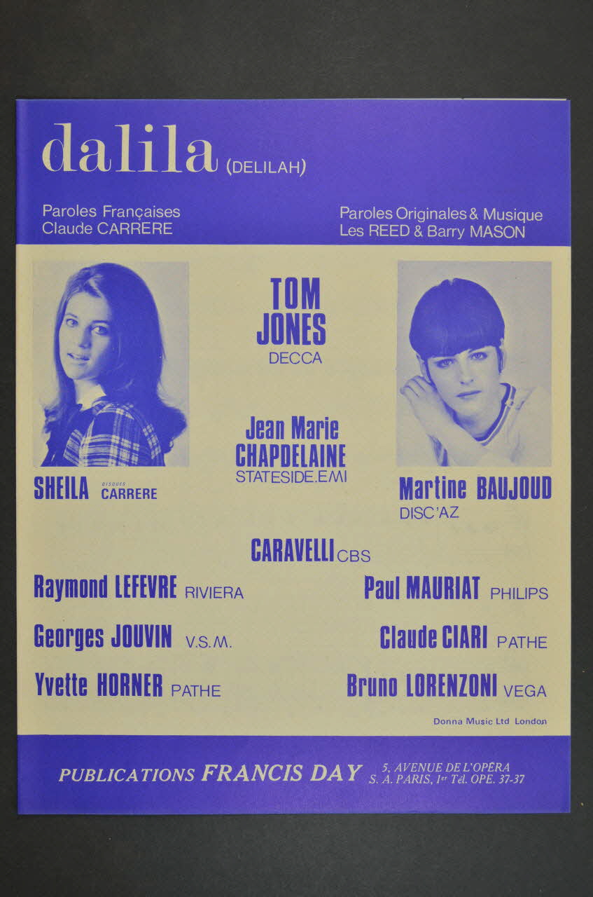 chanson petit format 1969.88.820 Photo Mucem