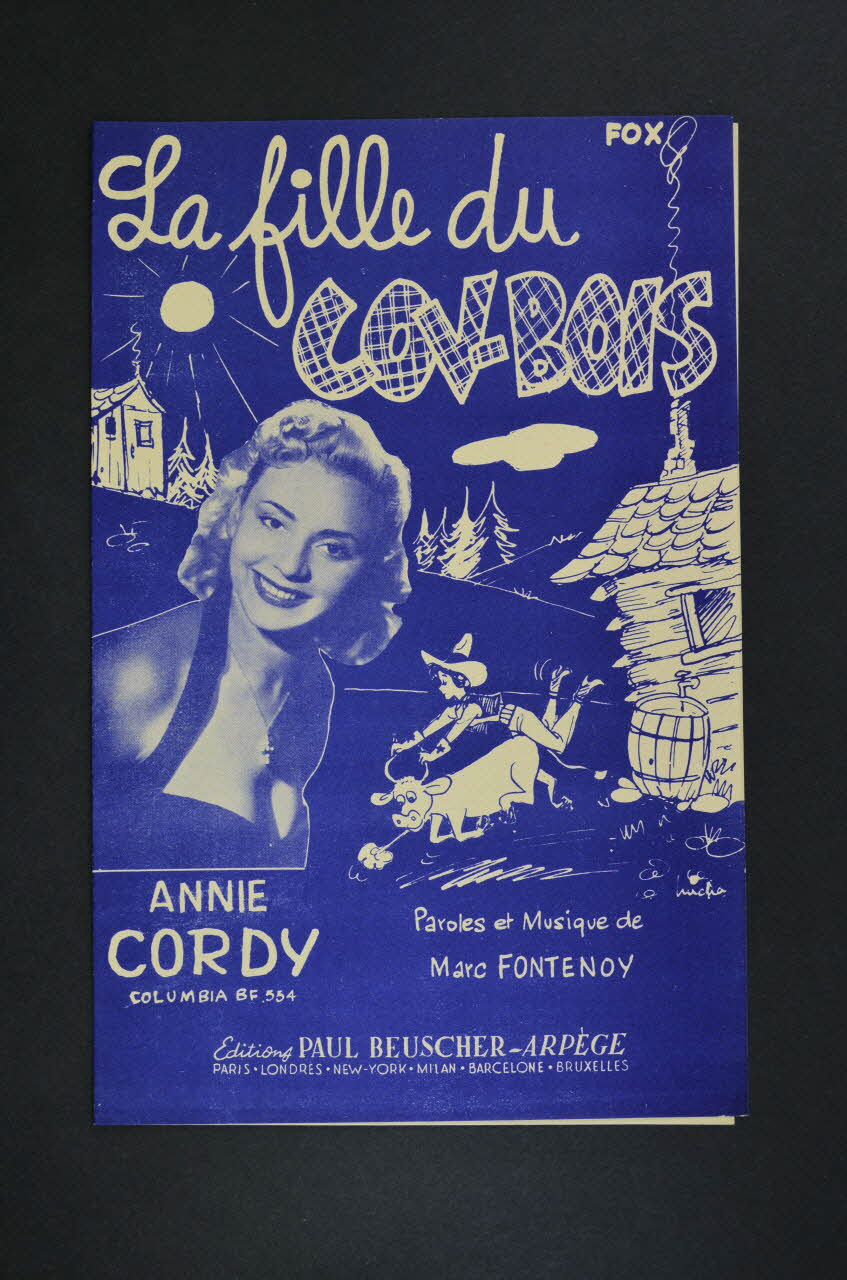 Marc Fontenoy ; Annie Cordy ; Paul Beuscher, Editions chanson petit format 1953 1969.88.84 Photo Mucem