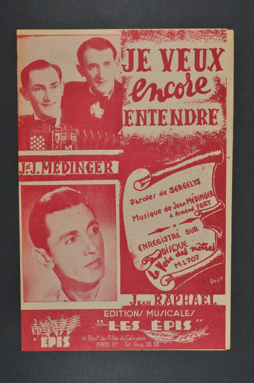 partition de musique petit format 1969.88.914 Photo Mucem