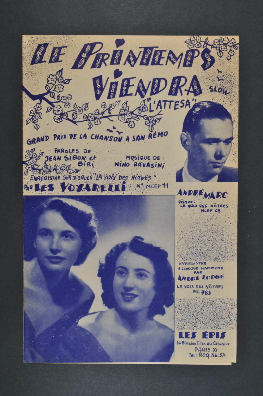 chanson petit format 1969.88.934 Photo Mucem