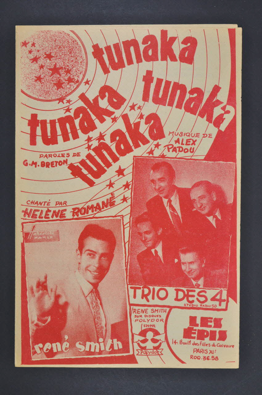 G Breton ; Alex Padou ; Hélène Romanée ; Les Epis; chanson petit format 1950 1969.88.942 Photo Mucem