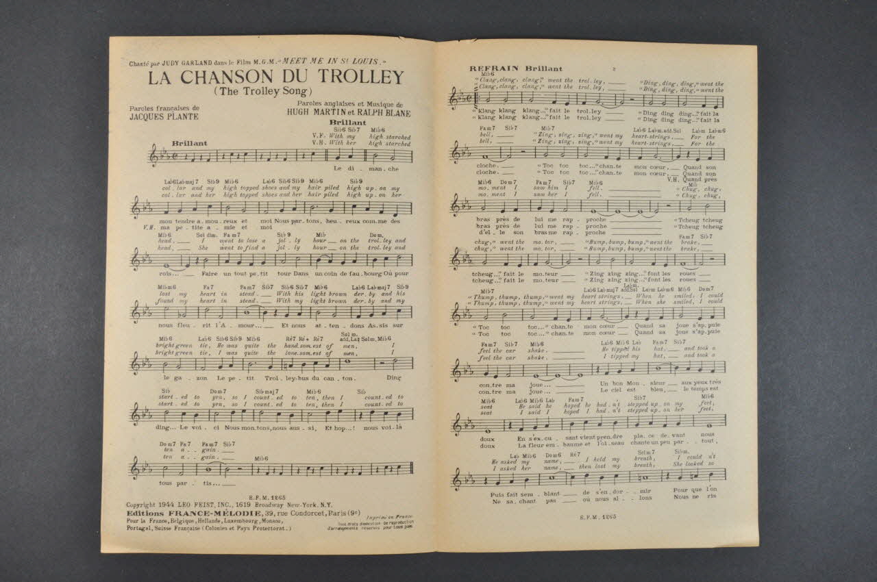 partition de musique petit format 1969.88.962  Photo Mucem