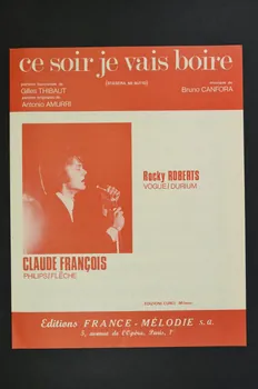 Antonio Amurri ; Bruno Canfora ; Gilles Thibaut ; Claude François ; Rocky Roberts ; France-Mélodie chanson petit format 1967 1969.88.988 Photo Mucem