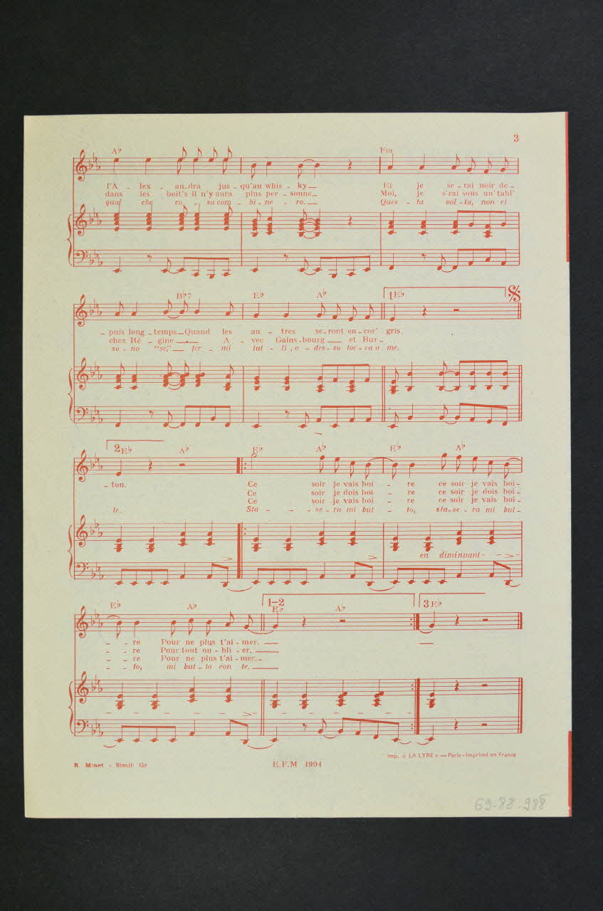 Antonio Amurri ; Bruno Canfora ; Gilles Thibaut ; Claude François ; Rocky Roberts ; France-Mélodie chanson petit format 1967 1969.88.988 Photo Mucem