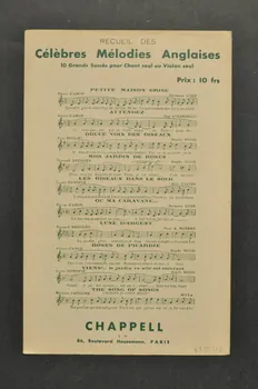 partition de musique petit format 1969.88.572  Photo Mucem
