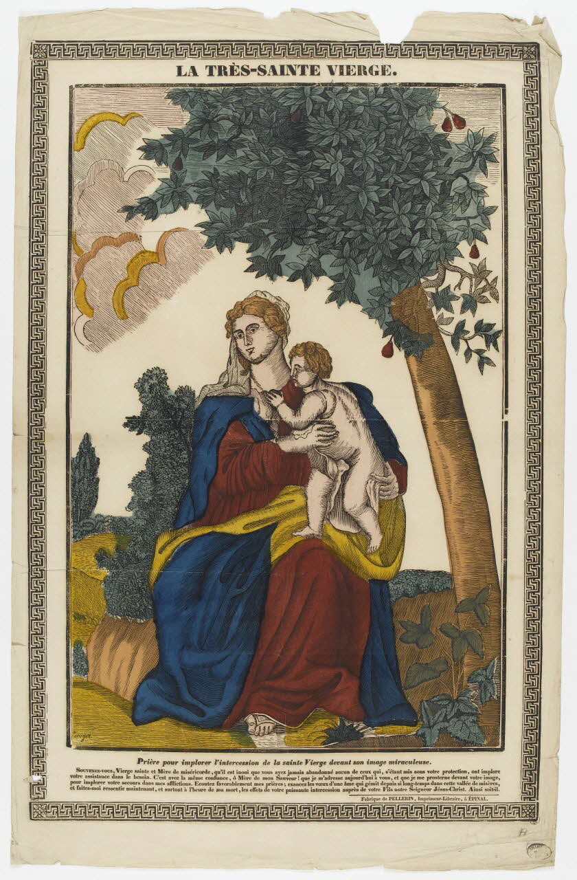 François Georgin ; Antoine Thiébault ; Pellerin estampe LA TRES-SAINTE VIERGE. Lorraine, France 1840 1950.39.516 Photo PHOTO RMN - THIERRY LE MAGE