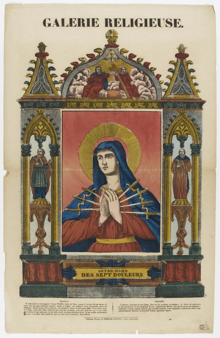 Dembour et Gangel estampe GALERIE RELIGIEUSE. NOTRE-DAME DES SEPT DOULEURS Lorraine, France 1840 1950.39.520 Photo PHOTO RMN - THIERRY LE MAGE