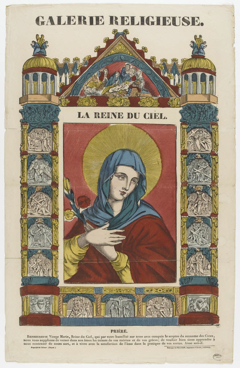 Pellerin estampe GALERIE RELIGIEUSE LA REINE DU CIEL. Lorraine, France 1836 1950.39.522 Photo PHOTO RMN - THIERRY LE MAGE