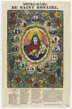 Pellerin estampe NOTRE-DAME DU SAINT ROSAIRE. Lorraine, France 1855 1950.39.594 Photo PHOTO RMN - THIERRY LE MAGE