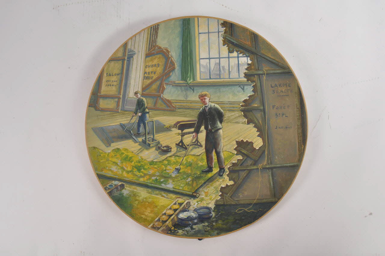 tableau Atelier de peintres décorateurs de théâtre 1973.31.3.2 Photo Mucem