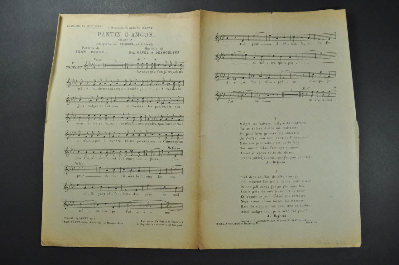 chanson petit format 1971.33.409 Photo Mucem