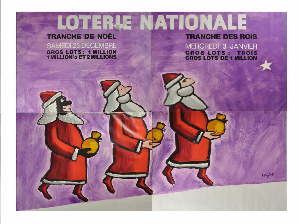 Raymond Savignac ; Métrobus Publicité ; Lalande-Courbet affiche 1972/12/14 1973.40.23.1-4 Photo Mucem