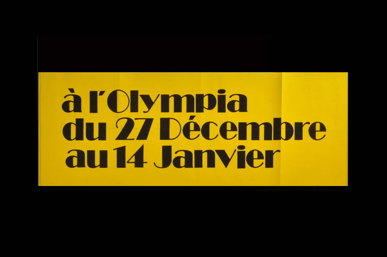 Tony Frank ; Gilles Paquet ; Bruno Lays affiche 1972/12/16 1973.40.76.9 Photo Mucem