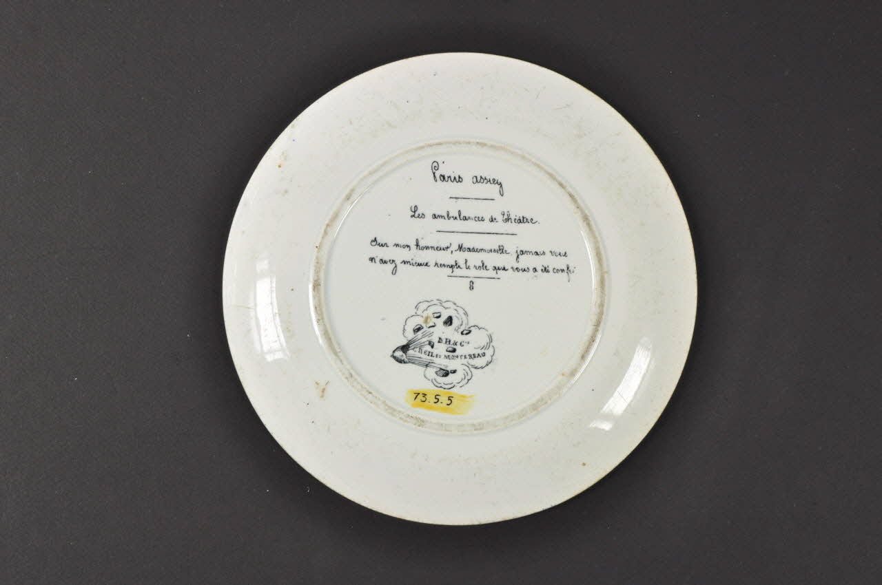 FaïEnces assiette plate Picardie, France 1850-1900 1973.5.5 Photo Mucem