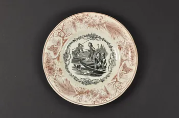 assiette plate Île-de-France, France 1870-1920 1973.54.18  Photo Mucem