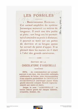 Edition de la Chocolaterie d'Aiguebelle carte réclame chromo Rhône-Alpes, France 1900-1919 1996.40.440.1 Photo