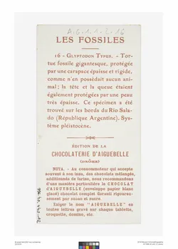 Edition de la Chocolaterie d'Aiguebelle carte réclame chromo Rhône-Alpes, France 1900-1919 1996.40.440.12 Photo