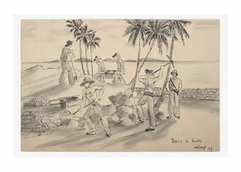 Francis Lagrange partie d'un ensemble de dessins Dans la butte.. Guyane, France 1947 2001.42.10 Photo