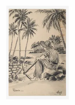 Francis Lagrange partie d'un ensemble de dessins Rêverie... Guyane, France 1947 2001.42.20 Photo
