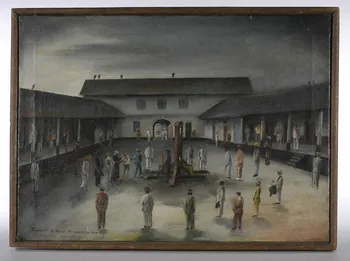 tableau Guyane Fse. Au bagne de Saint-Laurent-du-Maroni. Exécution capitale Guyane, France 1930-1950 2001.41.26  Photo