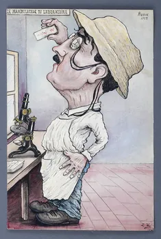 L.K. dessin LE MANIPULATEUR DU LABORATOIRE Guyane, France 1920-1924 2001.41.55 Photo Mucem/Christophe Fouin