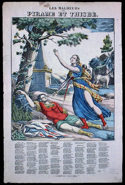 François Georgin ; Pellerin estampe LES MALHEURS  DE  PIRAME ET THISBE. Lorraine, France 1835-1866 1950.39.2389 Photo