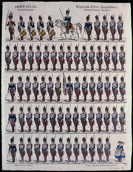 Pellerin à registres (5) ARMEE BELGE.  Régiment d'élite (Grenadiers). Lorraine, France 1835 1946.106.89 Photo