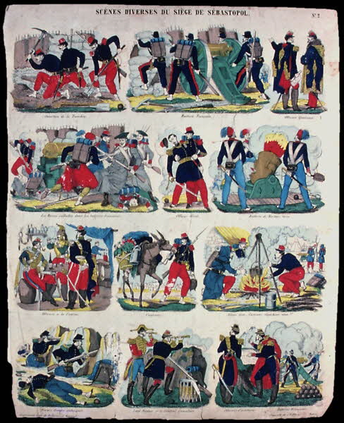 Pellerin a compartiments (3x3) SCENES DIVERSES DU SIEGE DE SEBASTOPOL. Lorraine, France 1855 1946.106.5 Photo