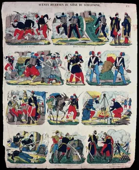 Pellerin a compartiments (3x3) SCENES DIVERSES DU SIEGE DE SEBASTOPOL. Lorraine, France 1855 1946.106.5 Photo