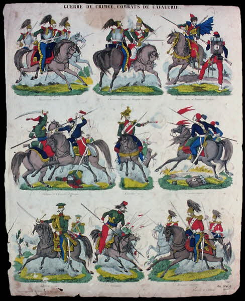 Pellerin à compartiments (3x3) GUERRE DE CRIMEE, COMBATS DE CAVALERIE. Lorraine, France 1854 1946.106.9 Photo