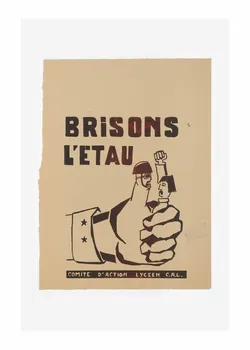 affiche BRISONS  L'ETAU  COMITE D'ACTION LYCEEN C.A.L. Provence-Alpes-Côte d’Azur, France 1968 1969.25.4  Photo