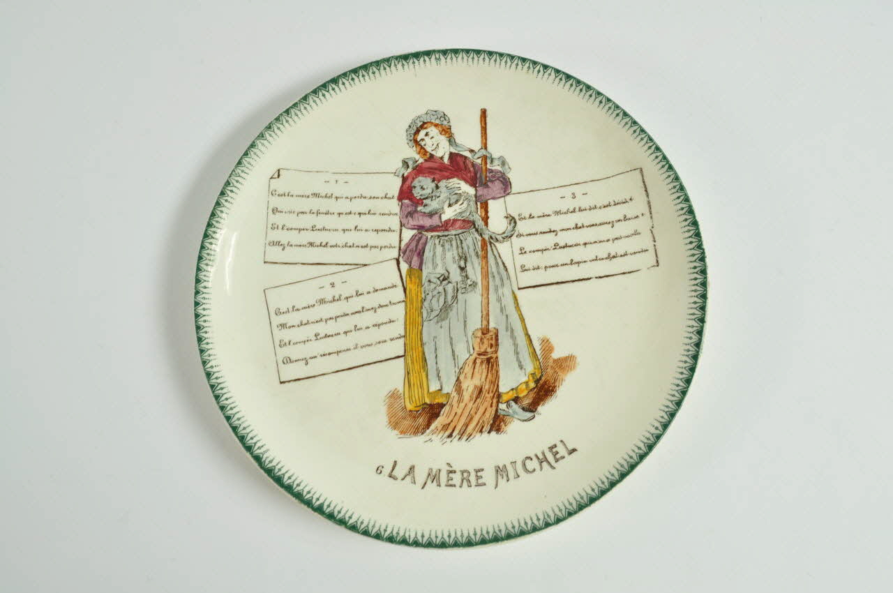 assiette plate La mère Michel 1938.128.7 Photo Mucem
