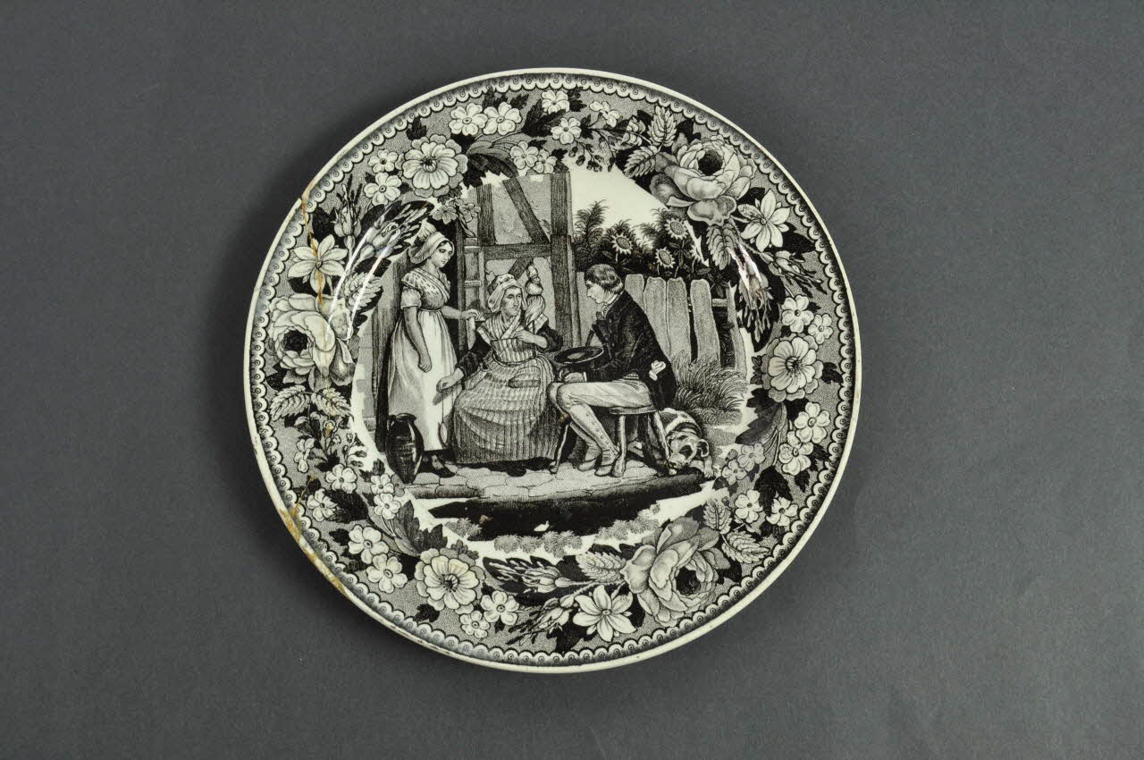 assiette plate Île-de-France, France 1850 1939.69.16 Photo Mucem