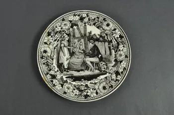 assiette plate Île-de-France, France 1850 1939.69.16  Photo Mucem