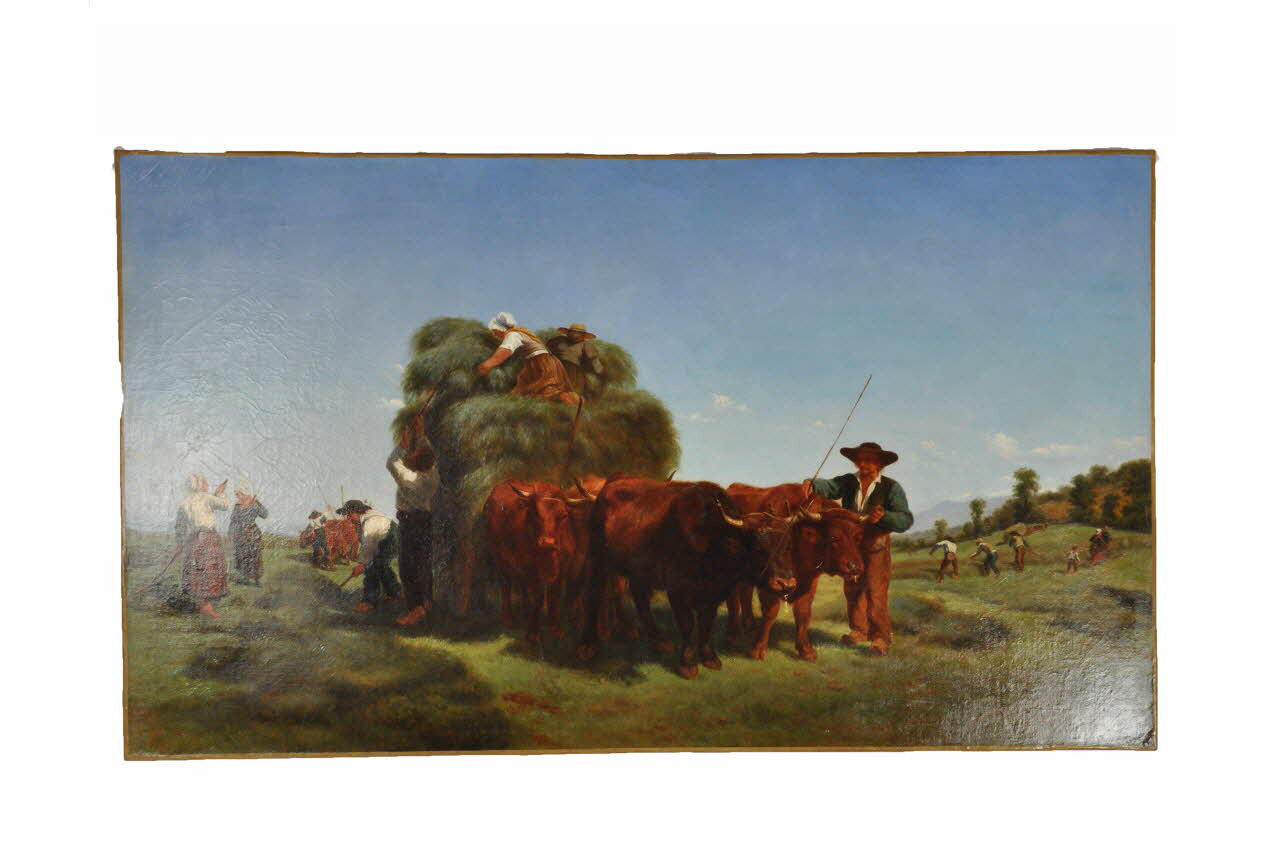 tableau Scène de fenaison 1975.32.1 Photo Mucem