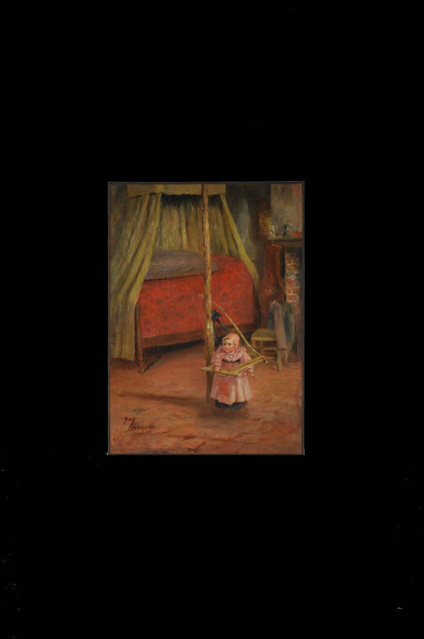 Eugénie Labrousse peinture Enfant dans un tourniquet France 1912 1975.43.1 Photo Mucem