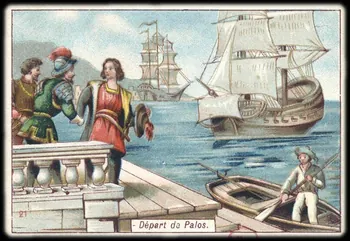 carte réclame Départ de Palos. 1994.31.181.1 Photo