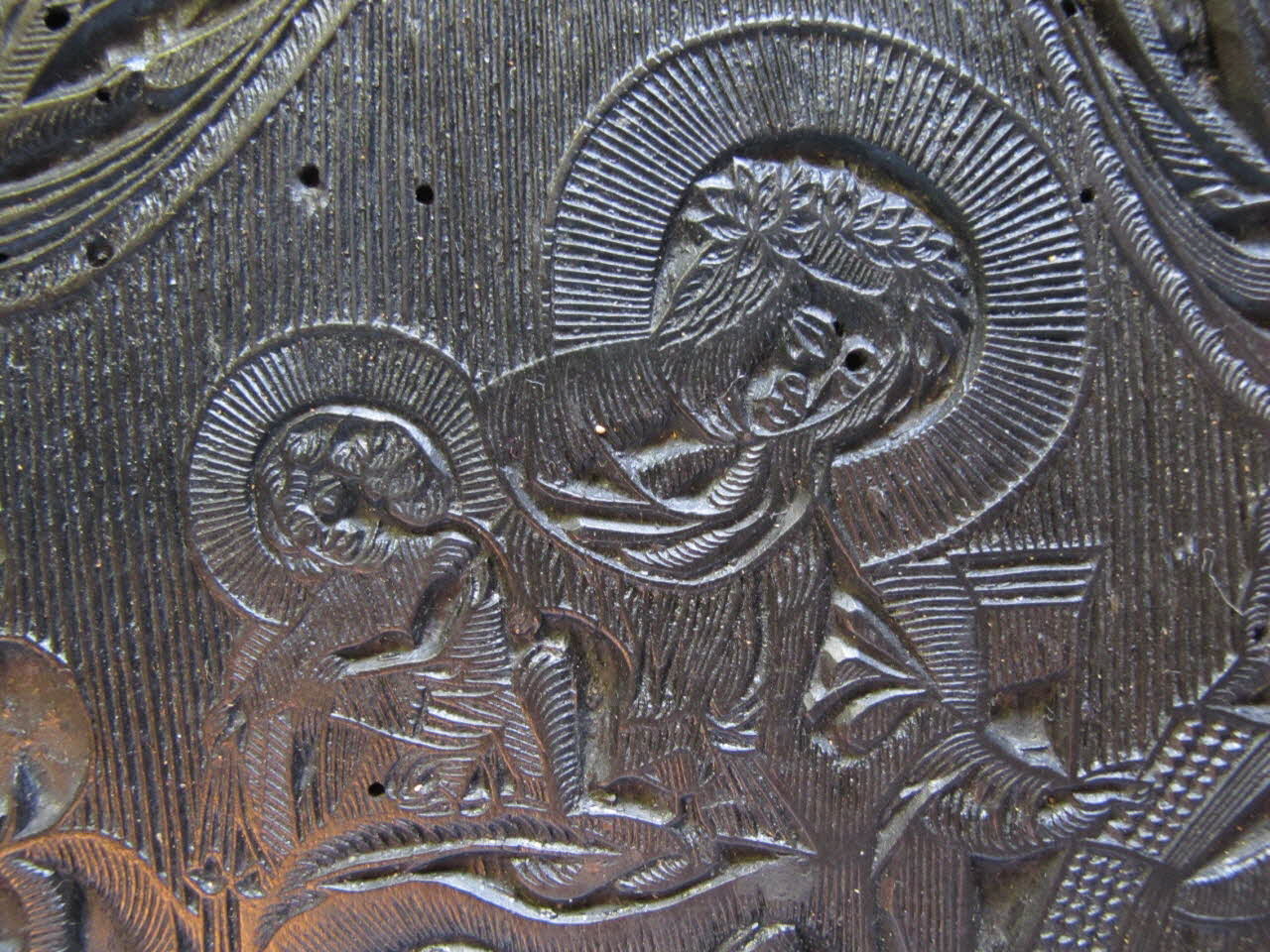 bois d'impression Vierge à l'Enfant 1954.18.120  Photo Mucem/ Aubert Gérard