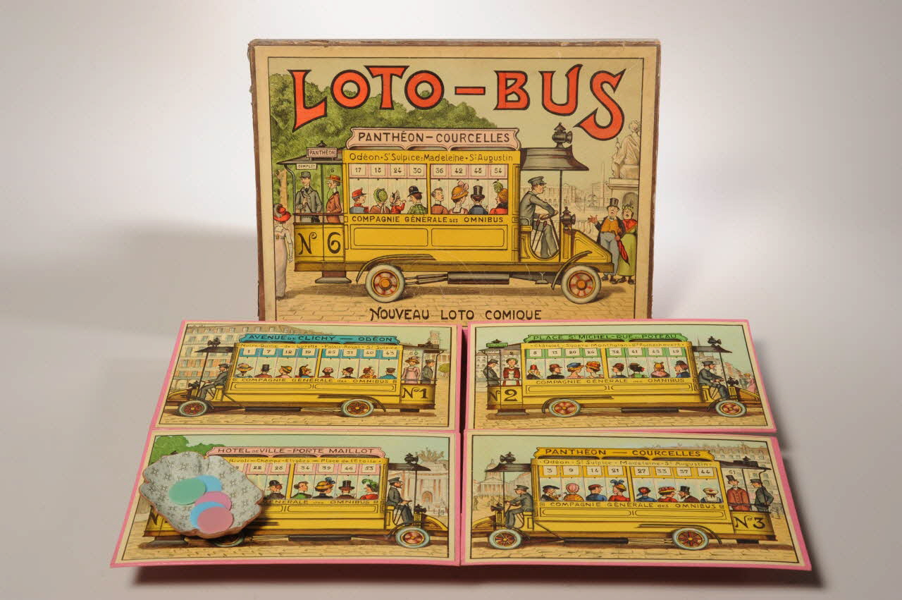 boîte de jeu LOTO - BUS  NOUVEAU LOTO COMIQUE Paris 1905-1915 1999.3.9.1-71 Photo