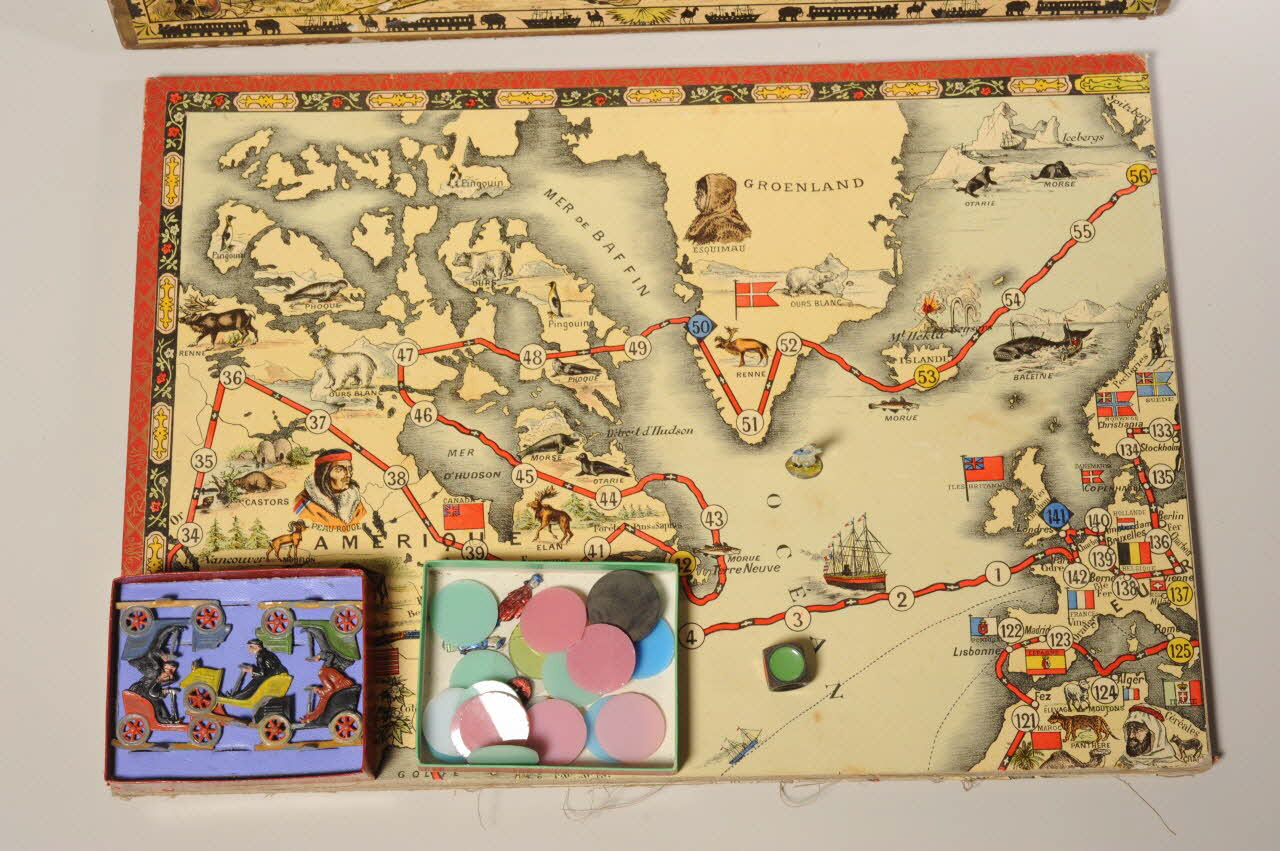 boîte de jeu PAR TERRE ET PAR MER  JEU DES VOYAGES 1999.32.1.1-35 Photo