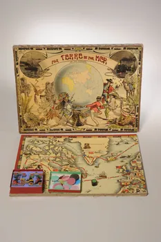 boîte de jeu PAR TERRE ET PAR MER  JEU DES VOYAGES 1999.32.1.1-35  Photo