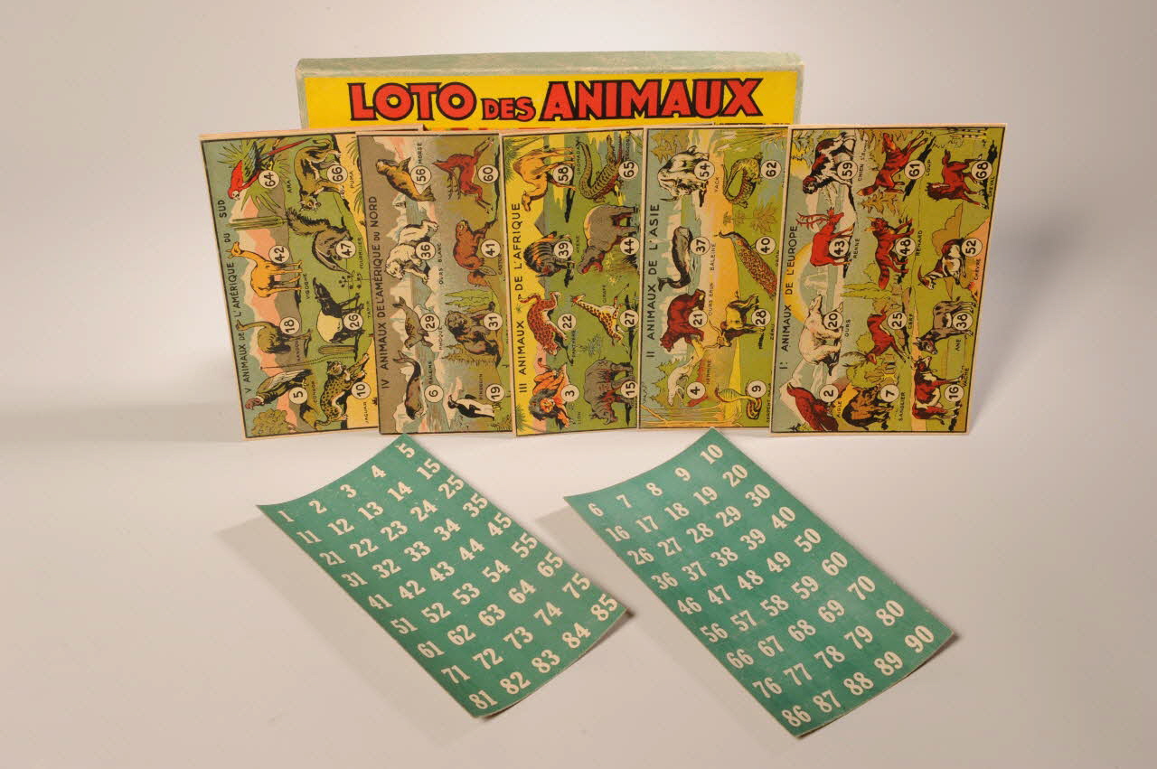 Saussine frères éditeurs boîte de jeu LOTO DES ANIMAUX Paris 1925-1935 1999.32.3.1-11 Photo