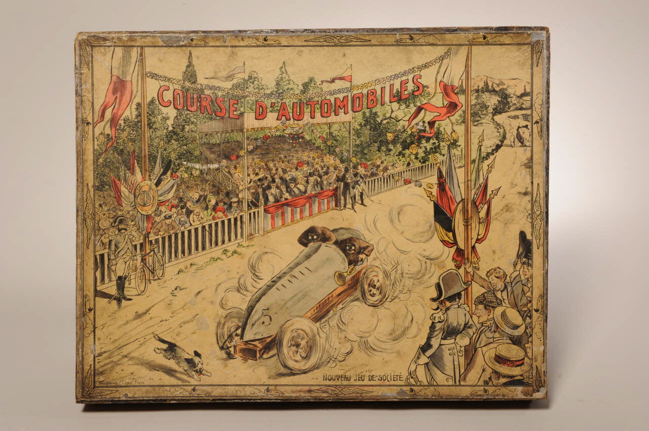 Saussine frères éditeurs boîte de jeu COURSE D'AUTOMOBILES Paris 1895-1905 2002.7.1.1-36 Photo