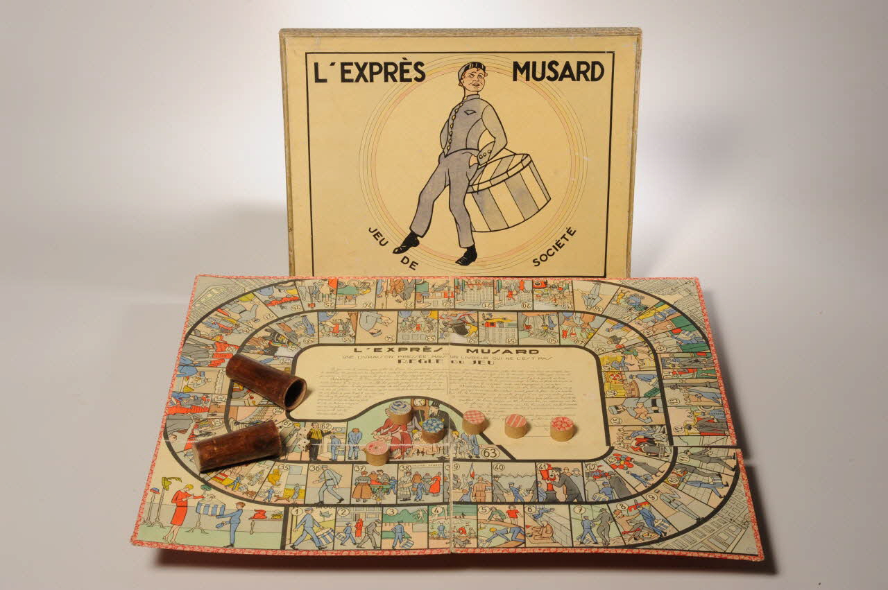Saussine frères éditeurs boîte de jeu L'EXPRES MUSARD  JEU DE SOCIETE Paris 1920-1930 2002.7.2.1-16 Photo