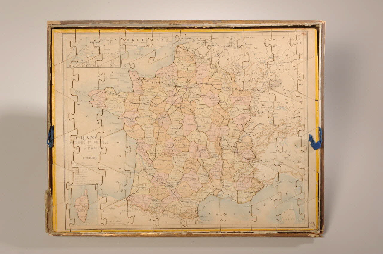 Saussine frères éditeurs boîte de jeu ATLAS GEOGRAPHIQUE Paris 1895-1905 2002.7.3.1-9 Photo