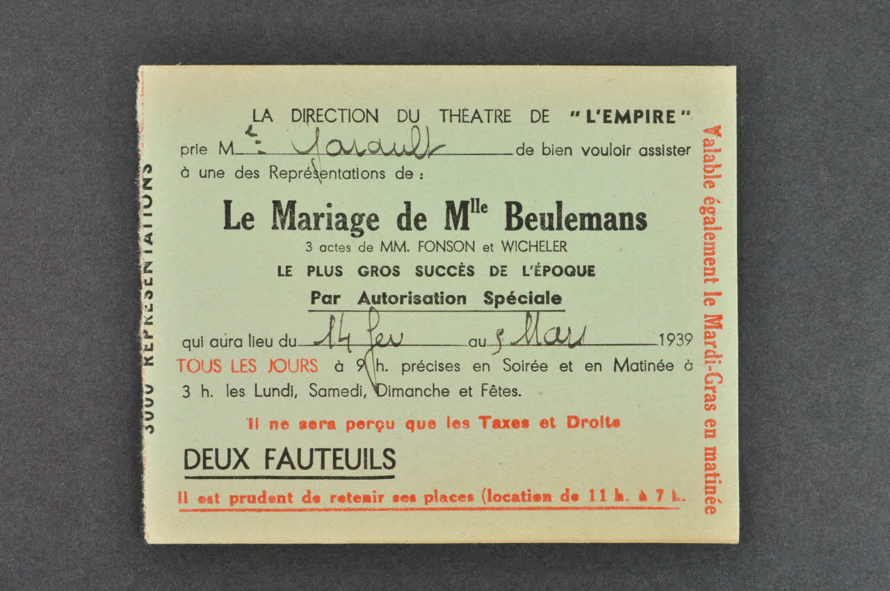 FEUILLE DE PAPIER Île-de-France, France 1939 1979.7.196.3 Photo Mucem