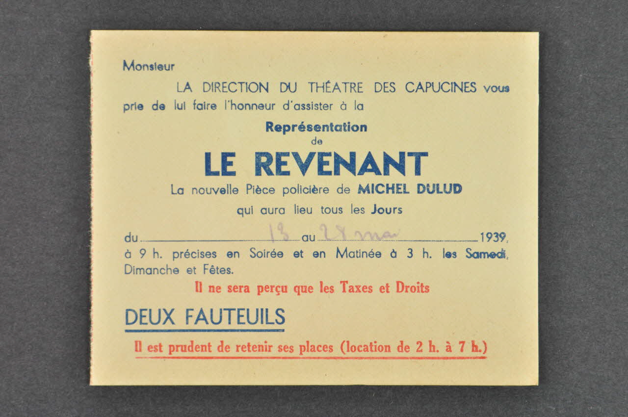 FEUILLE DE PAPIER Île-de-France, France 1939 1979.7.196.4 Photo Mucem