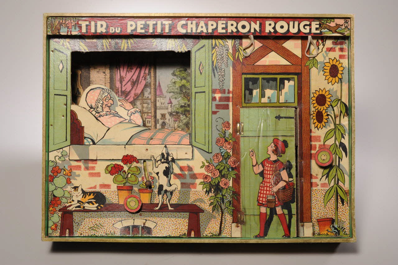 Saussine frères éditeurs boîte de jeu TIR DU PETIT CHAPERON ROUGE Paris 1910-1920 2005.6.1.1-2 Photo
