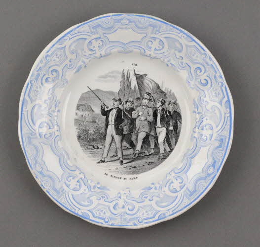 Lebeuf Milliet Et Cie assiette à dessert Picardie, France 1850-1900 1967.12.6 Photo